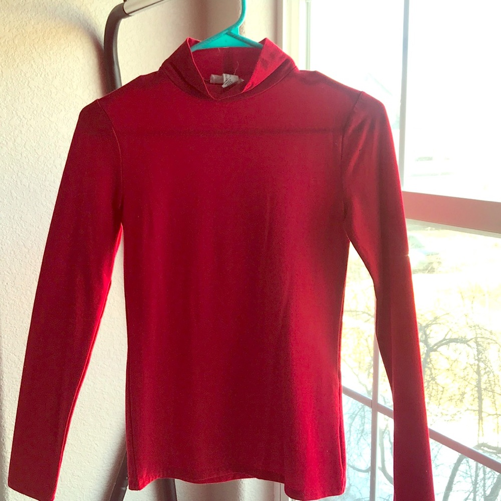 red turtleneck.